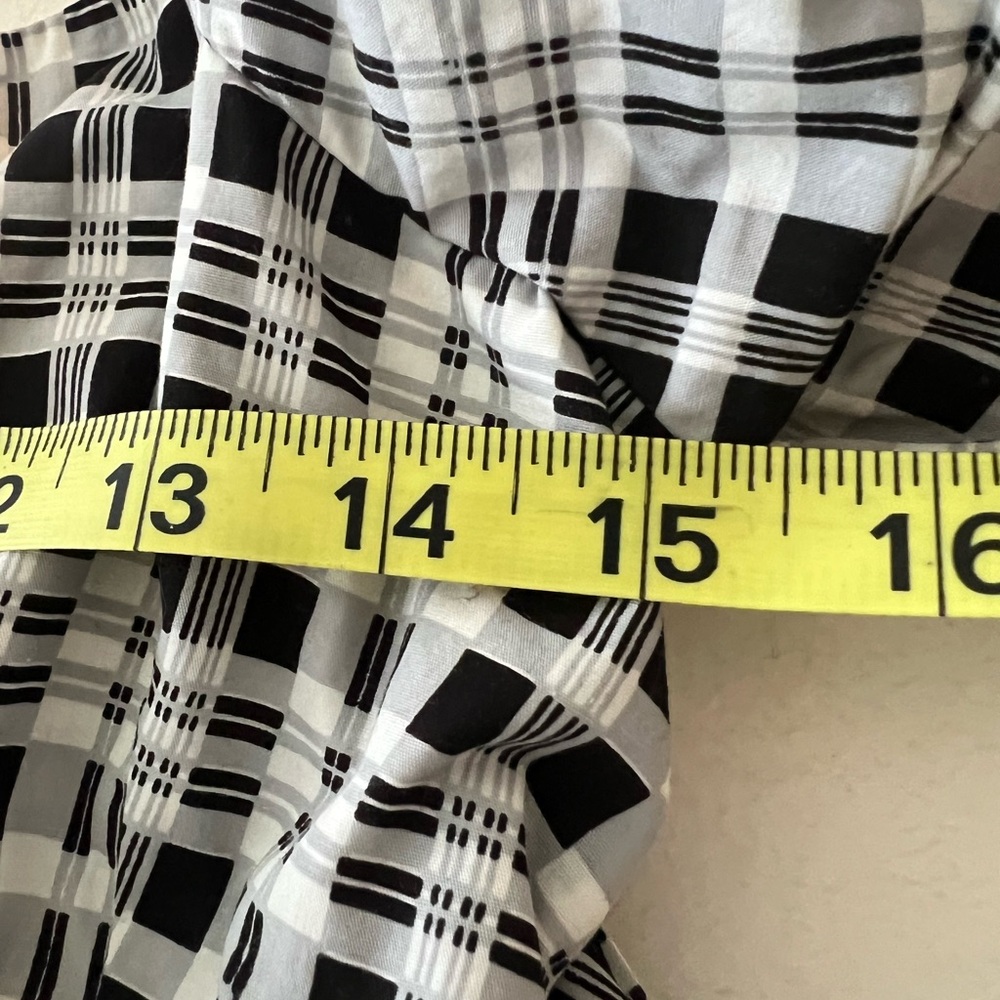 Faithfull the Brand Black White Plaid Cotton Puff Sleeve Tiered Maxi Dress S - Picture 6 of 11